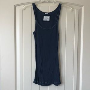Abercrombie Navy Blue Stretch Tank Top- Size XL